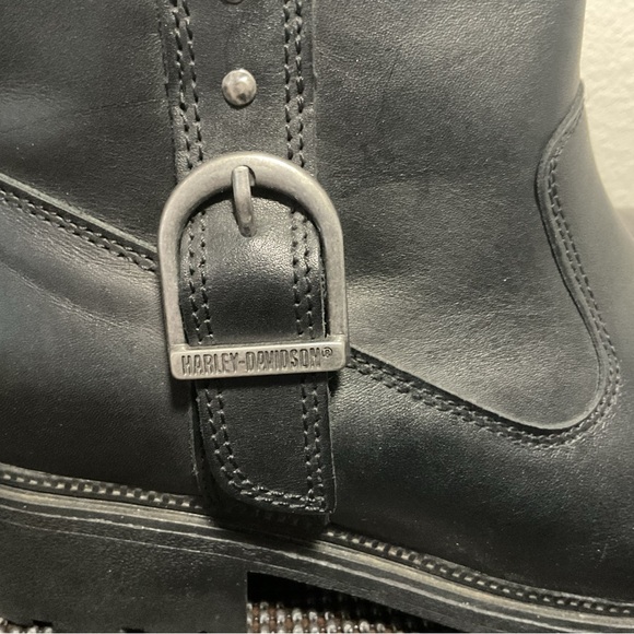 Women’s Harley-Davidson Black Leather upper riding zipped Boots. 9M - Picture 4 of 13